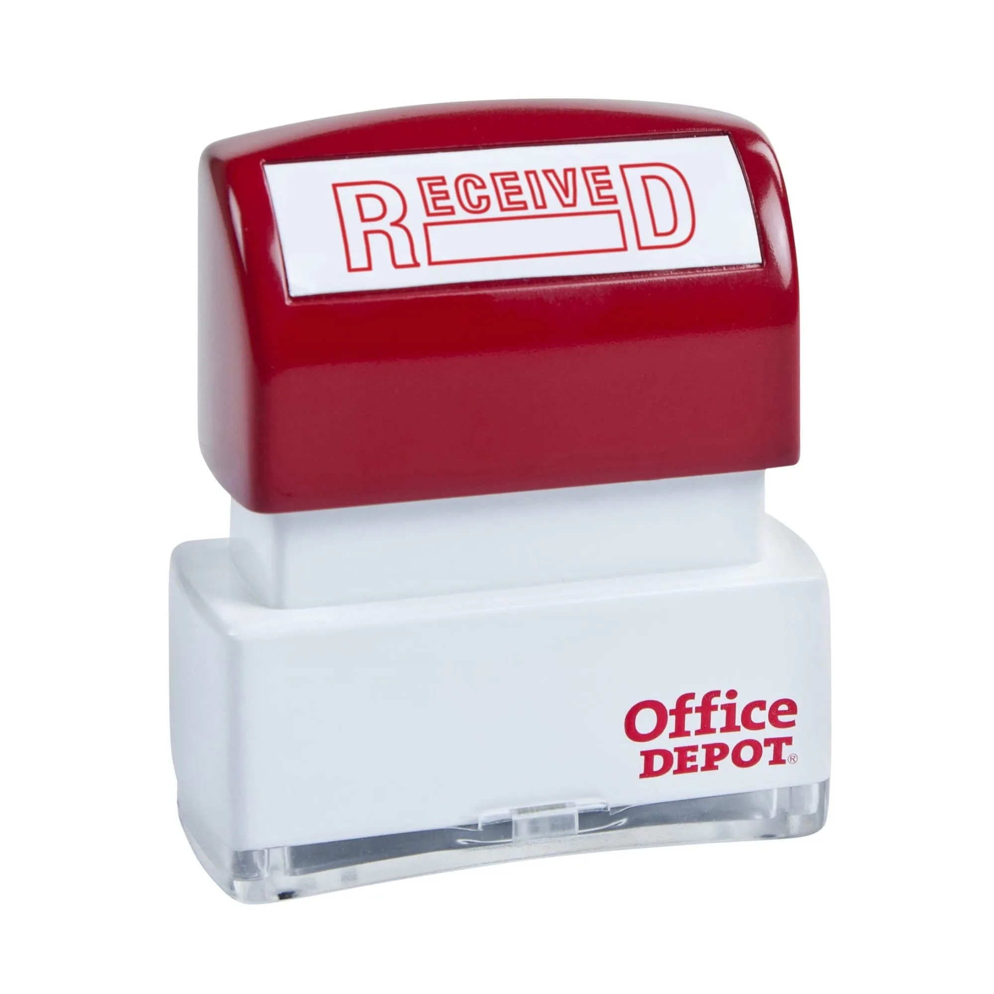 Office Depot Pre-Inked Message Stamp, 'Received', Red, 035560