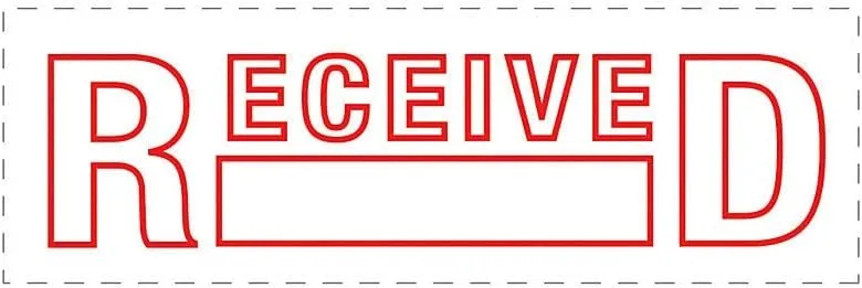 Office Depot Pre-Inked Message Stamp, 'Received', Red, 035560
