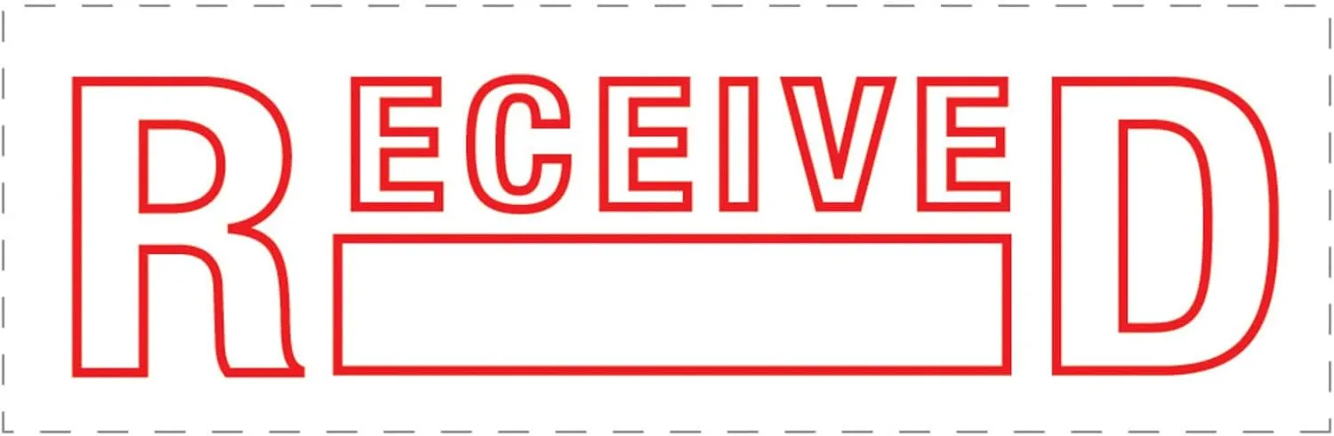 Office Depot Pre-Inked Message Stamp, 'Received', Red, 035560