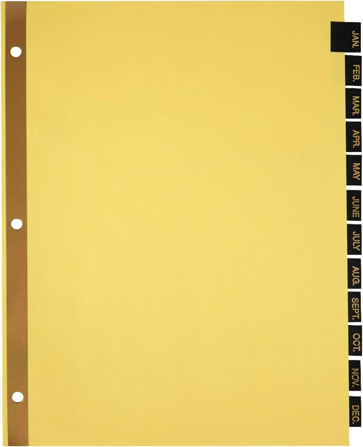 Office Depot Brand Preprinted Index Tab Dividers, Jan-Dec Tab