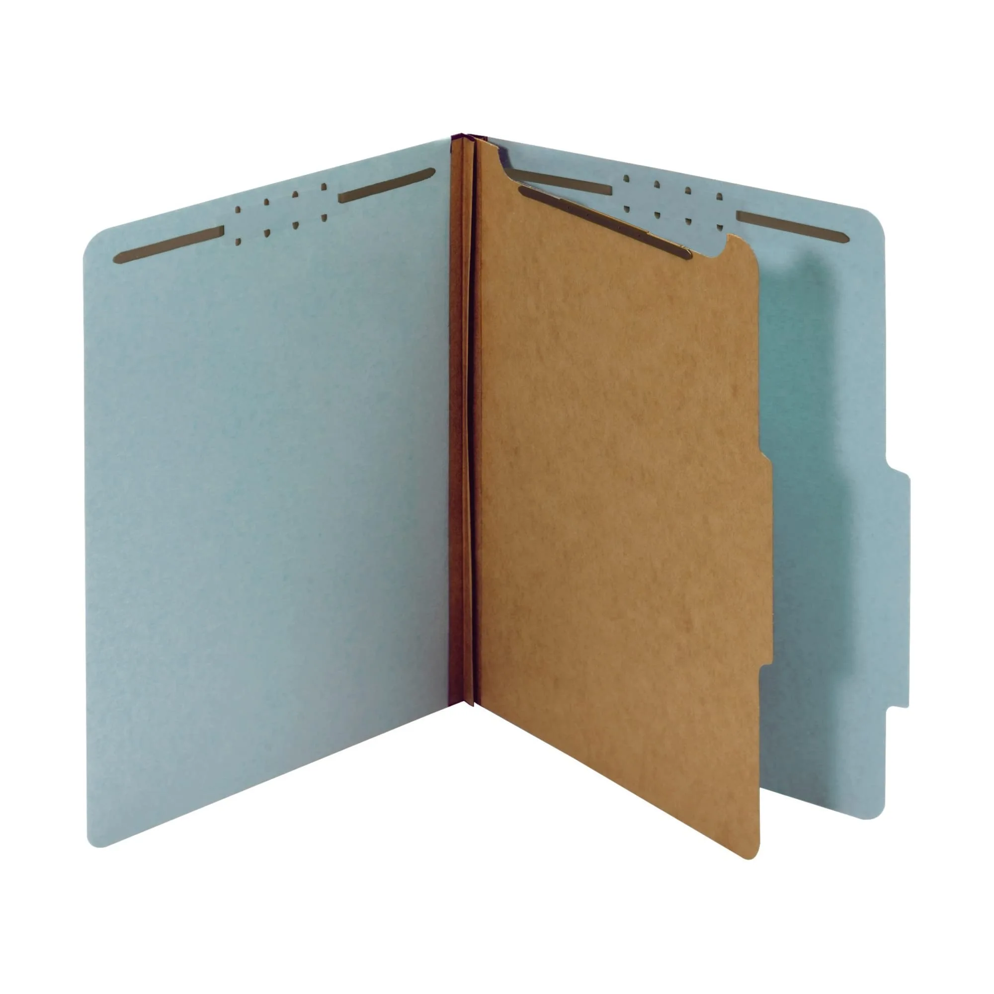 Office Depot Pressboard Classification Folders With Fasteners, Letter Size, 100% Recycled, Light Blue, 10 pk, OD23730R
