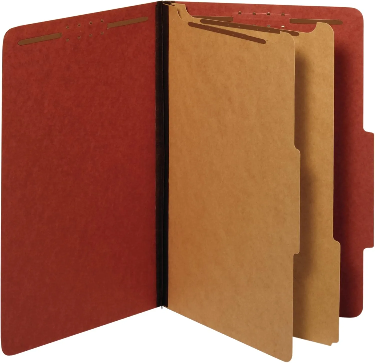 Office Depot Pressboard Classification Folders With Fasteners, Legal Size, 100% Recycled, Red, Pack Of 10, OD29075R