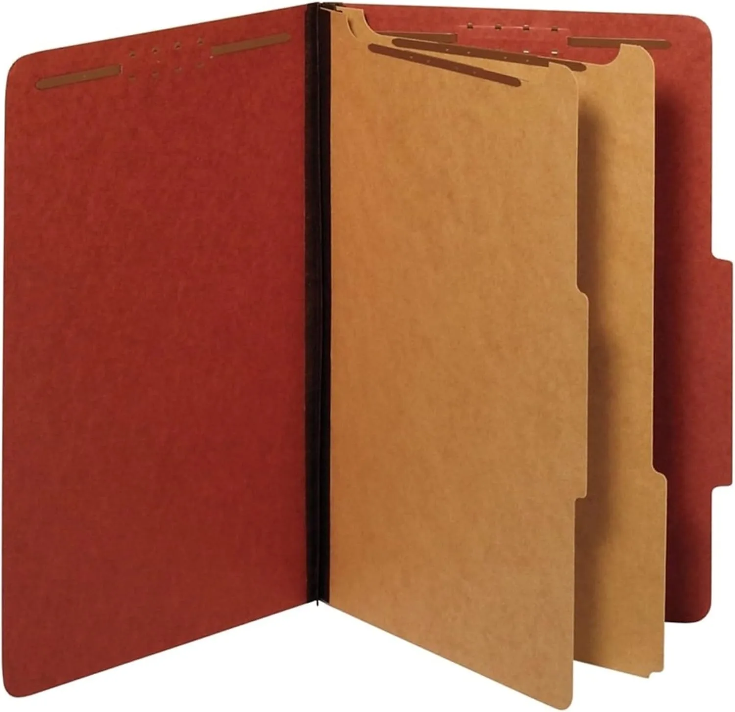 Office Depot Pressboard Classification Folders With Fasteners, Legal Size, 100% Recycled, Red, Pack Of 10, OD29075R