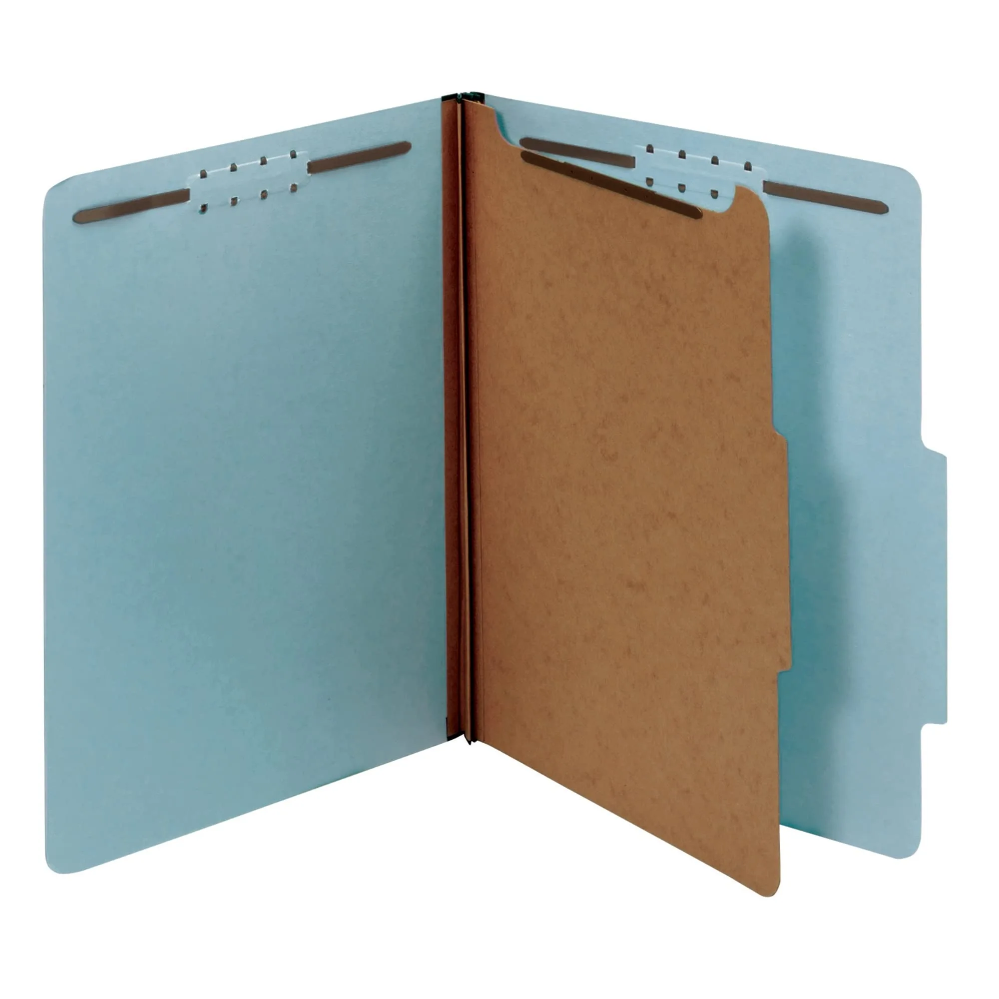 Office Depot Pressboard Classification Folders With Fasteners, Legal Size, Light Blue, Pack of 10