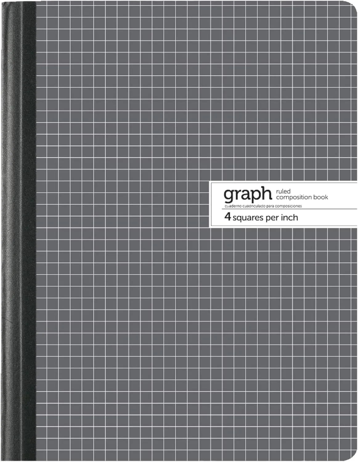 Office Depot Marble Quad Composition Book, 7 1/2in. x 9 3/4in., Quadrille Ruled, 100 Sheets, Black/White, 09926-09021