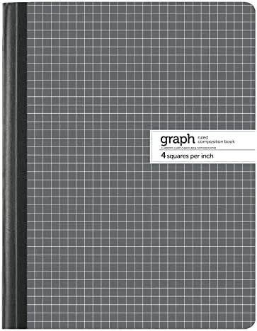 Office Depot Marble Quad Composition Book, 7 1/2in. x 9 3/4in., Quadrille Ruled, 100 Sheets, Black/White, 09926-09021