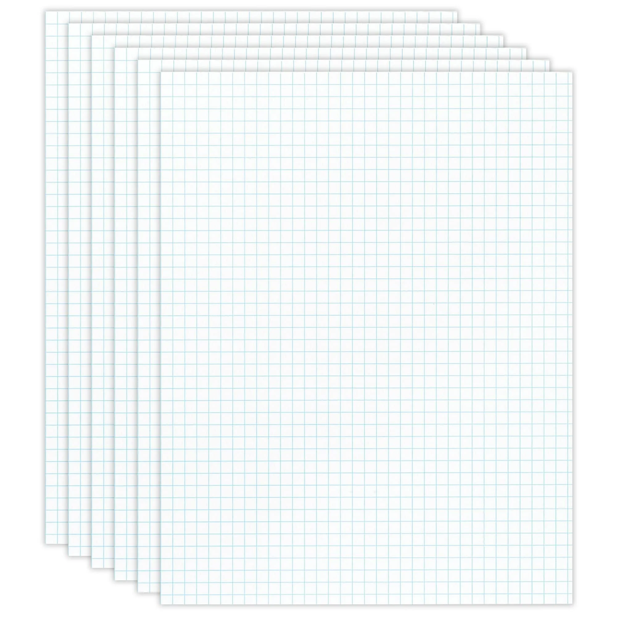 Office Depot Brand Quadrille Pads, 4 x 4 Squares/Inch, 50 Sheets, White, Pack Of 6