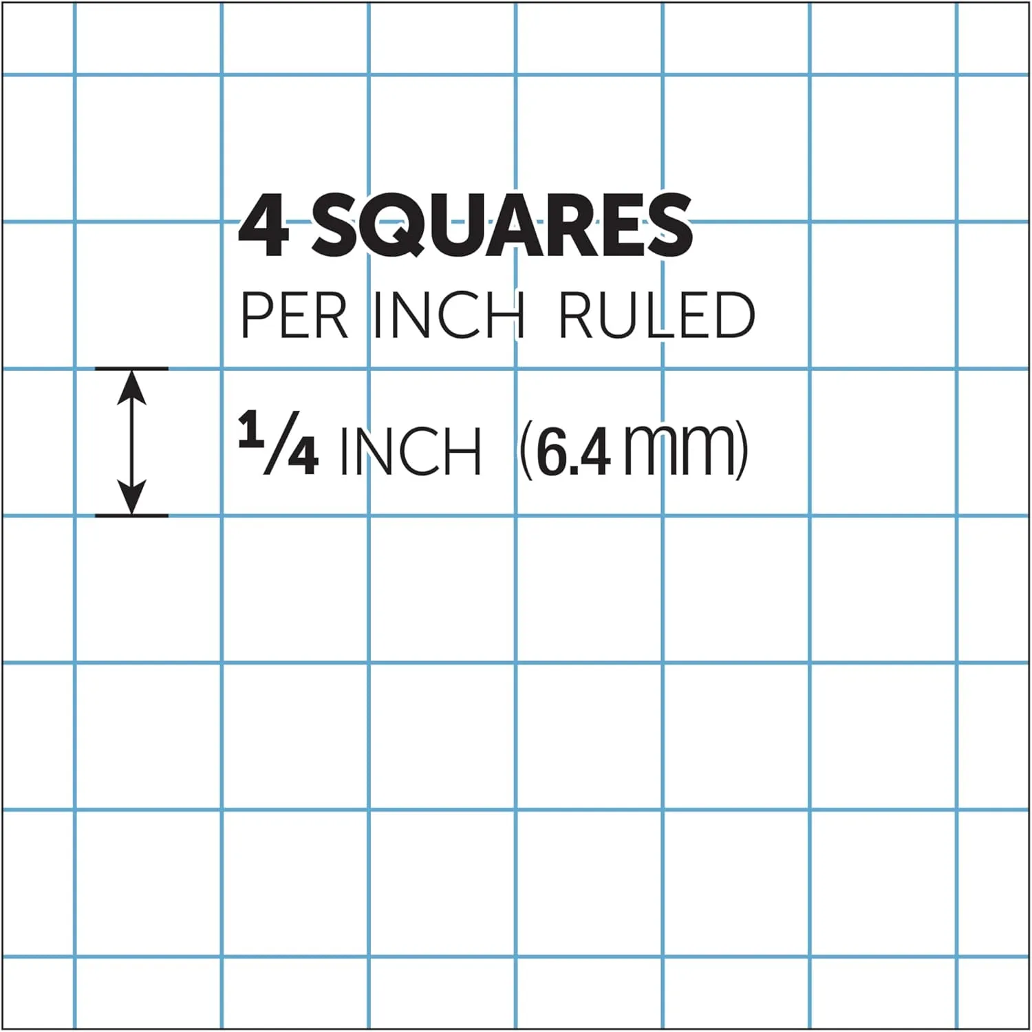 Office Depot Brand Quadrille Pads, 4 x 4 Squares/Inch, 50 Sheets, White, Pack Of 6