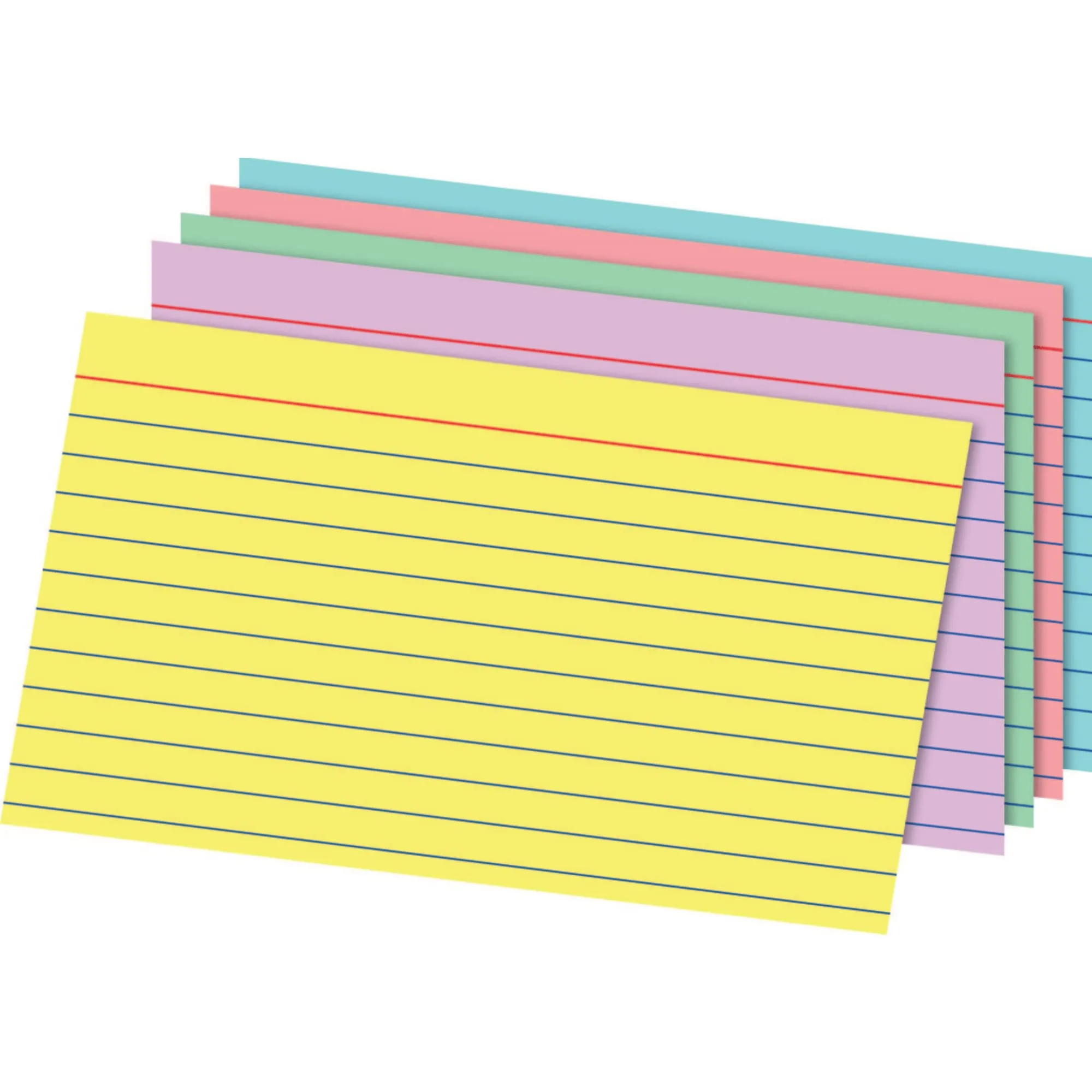 Office Depot Brand Rainbow Index Cards, Ruled, 5in x 8in, Assorted Colors, Pack Of 100