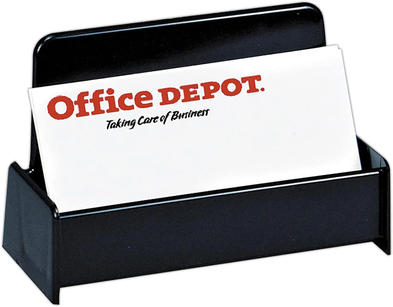 Office Depot 30% Recycled Standard Business Card Holder, Black, 10410