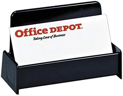 Office Depot 30% Recycled Standard Business Card Holder, Black, 10410