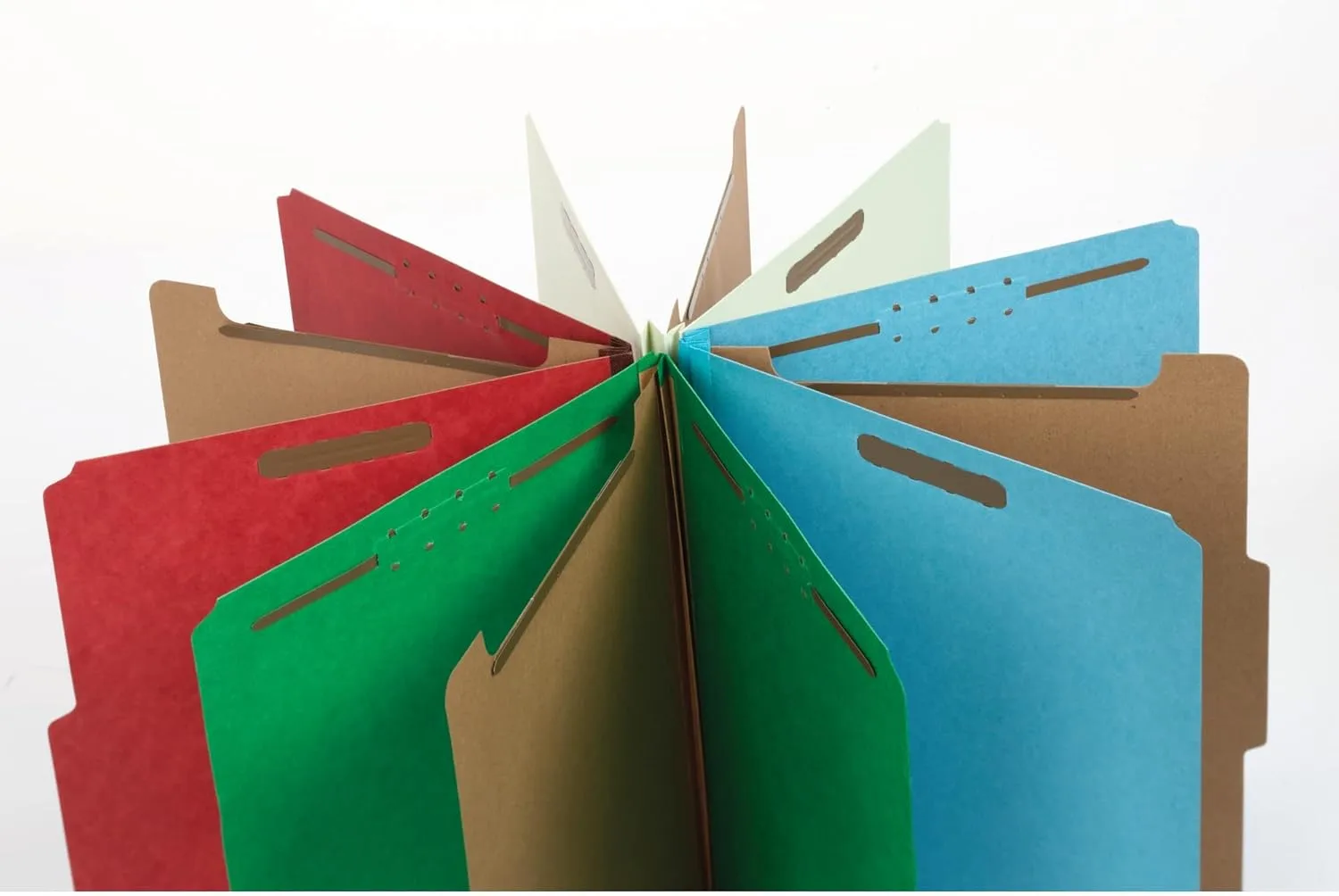 Office Depot 100% Recycled Classification Folders, 1 Divider, 1 3/4in Expansion, Letter Size, Light Green, 10 pk, OD23776R