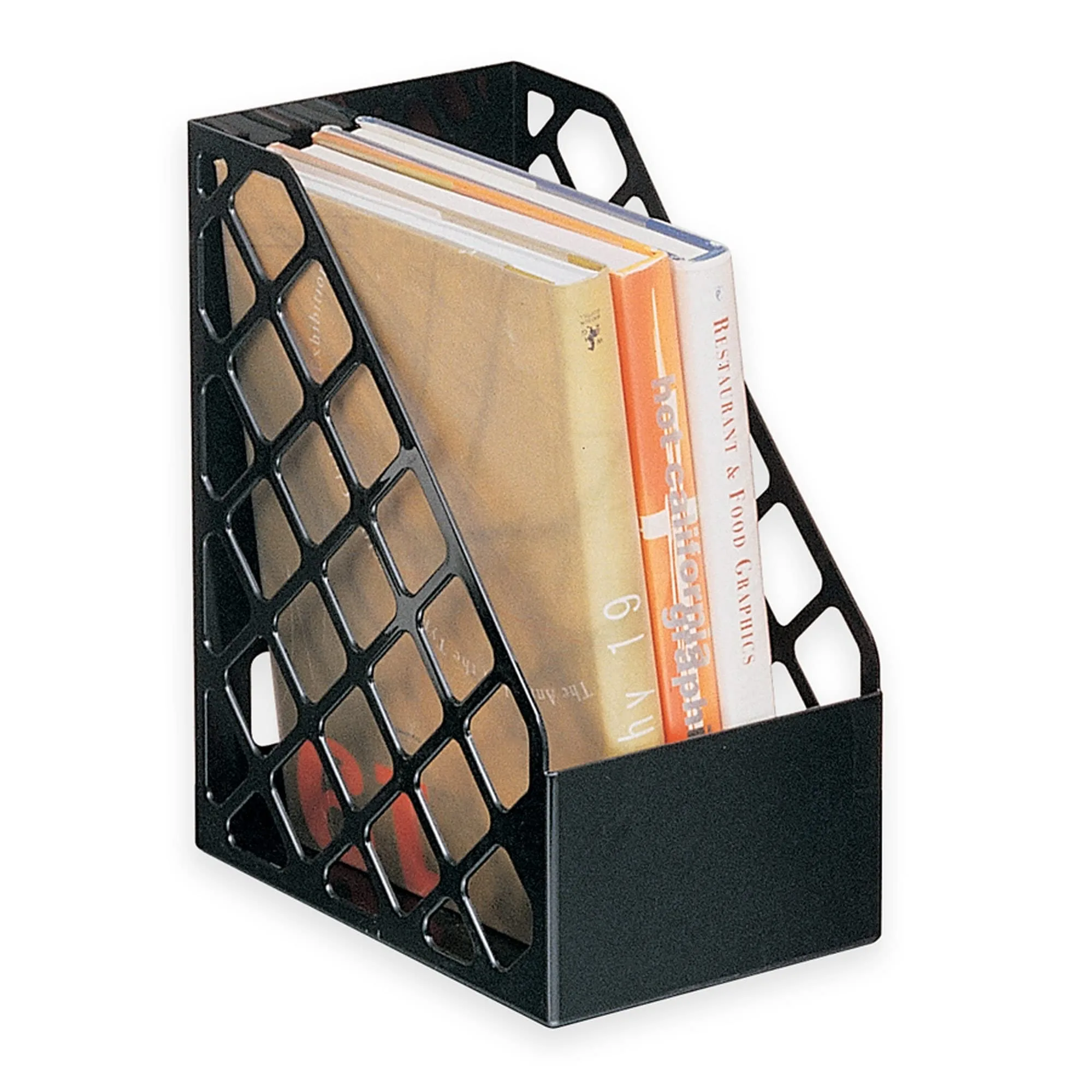 Office Depot 30% Recycled Mesh Plastic Magazine File, Large, Black