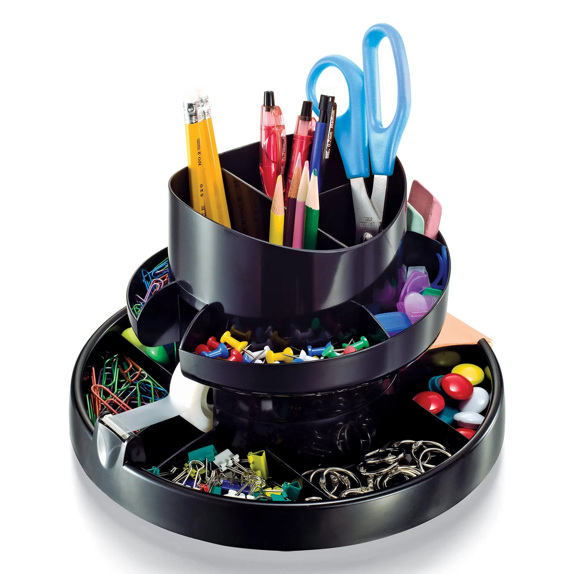 Office Depot 30% Recycled Deluxe Rotary Organizer, Black - 10417