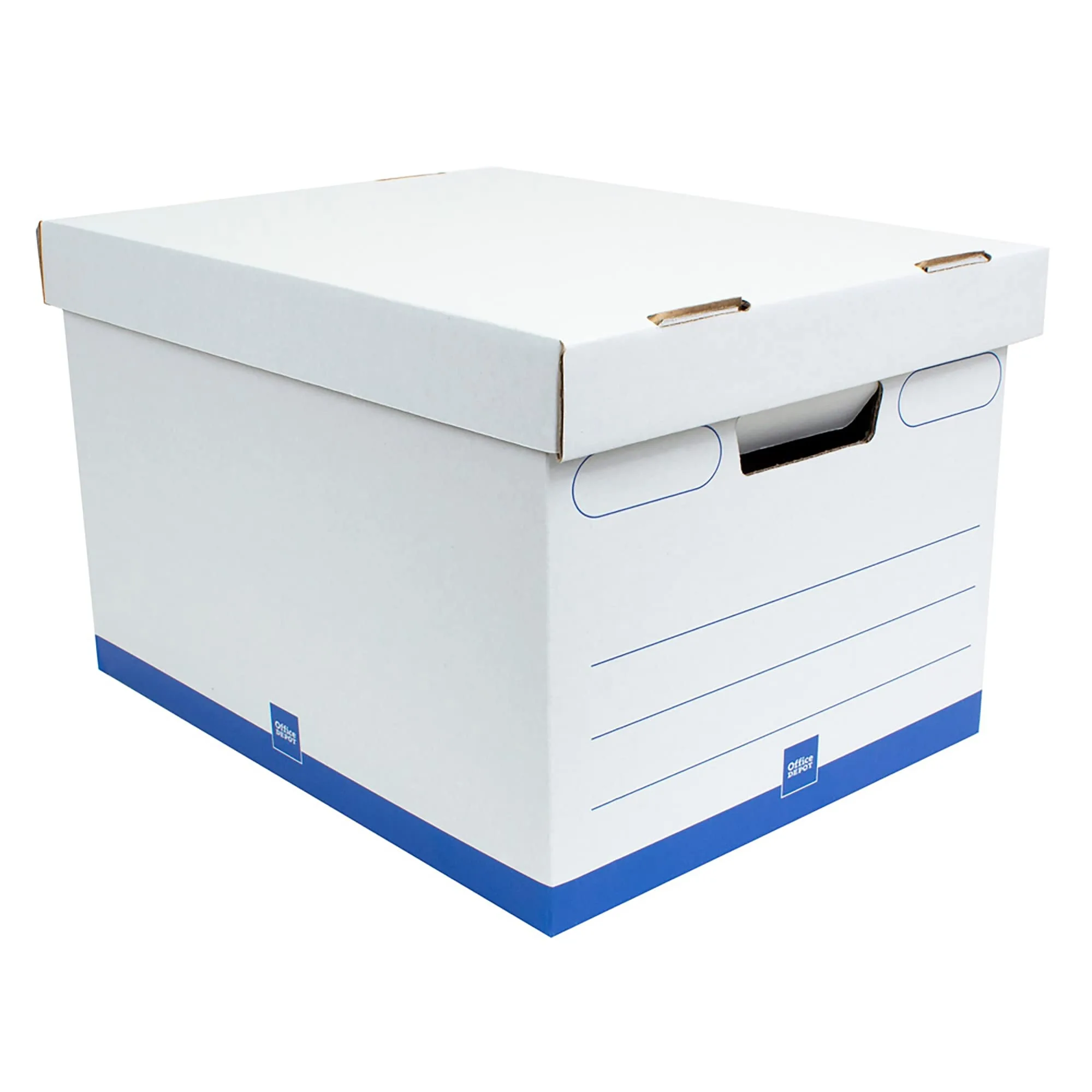 Office Depot 60% Recycled Quick Set-Up Storage Boxes, Letter/Legal, 15 x 12 x 10 in, Pack of 12