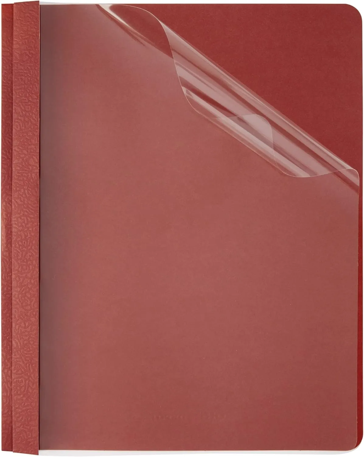 Office Depot Leatherette Clear-Front Report Covers, Red, Pack of 10, OD55881
