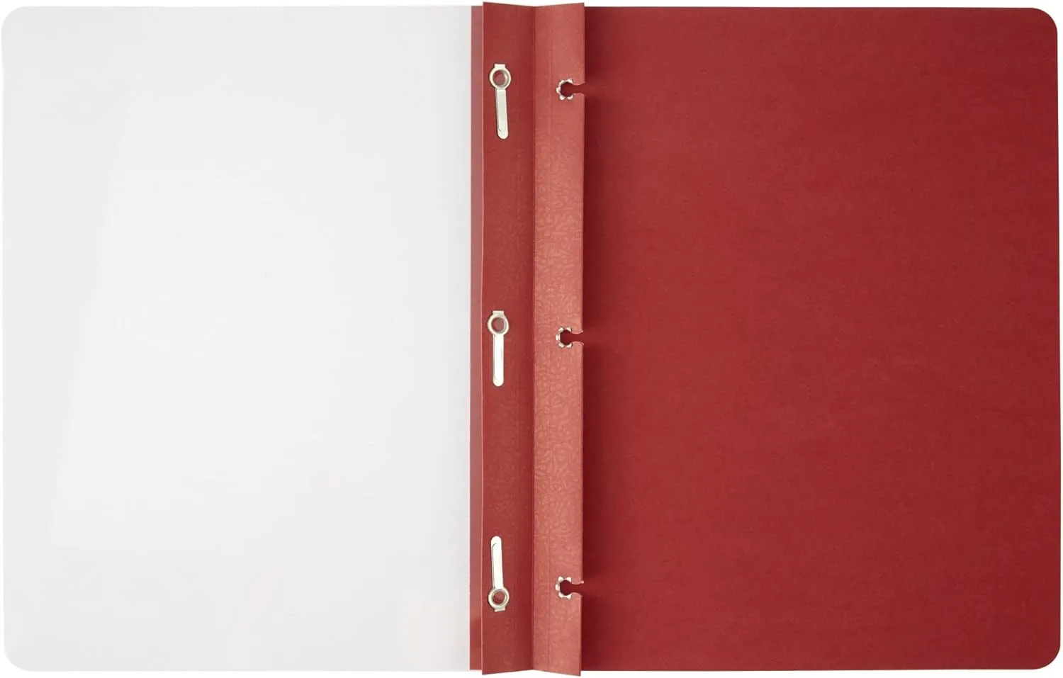 Office Depot Leatherette Clear-Front Report Covers, Red, Pack of 10, OD55881