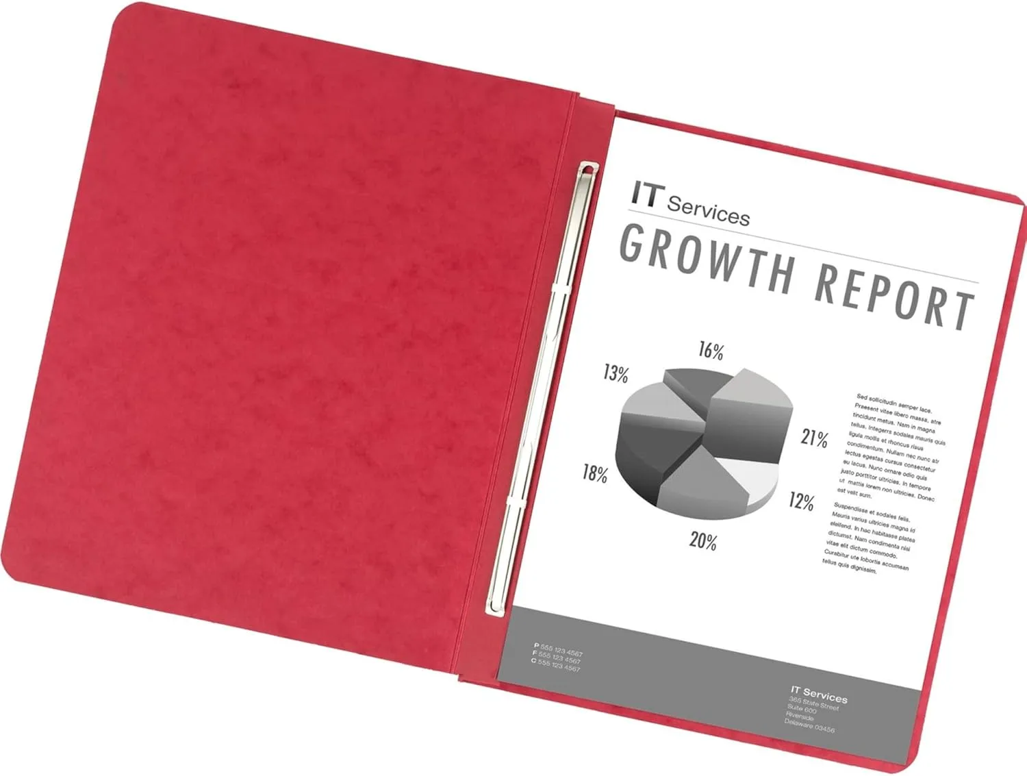 Office Depot Pressboard Side-Bound Report Binders With Fasteners, Executive Red, 60% Recycled, Pack Of 10