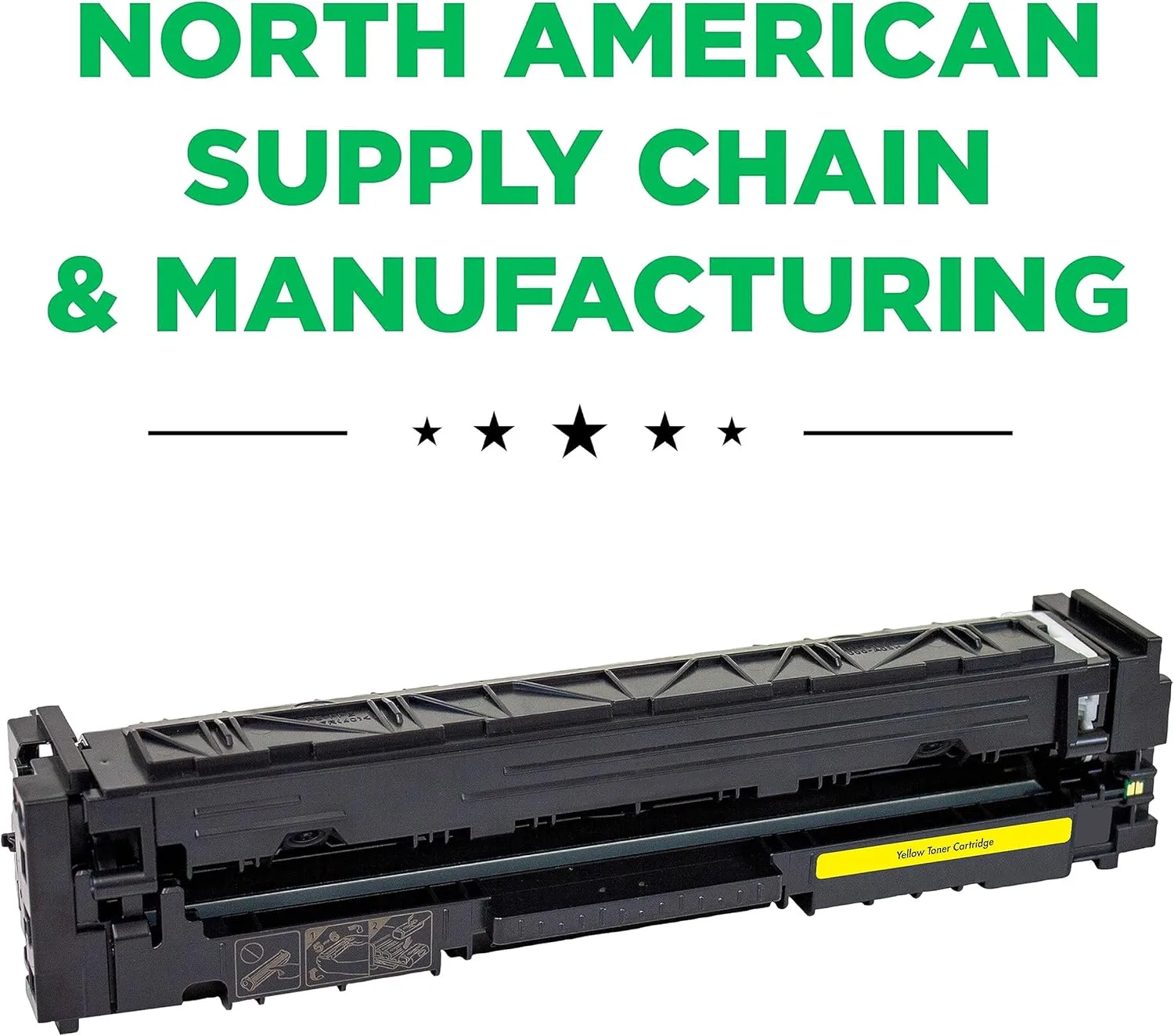 Clover Remanufactured Toner Cartridge (Reused OEM Chip) Replacement for HP 206A (W2112A) | Yellow