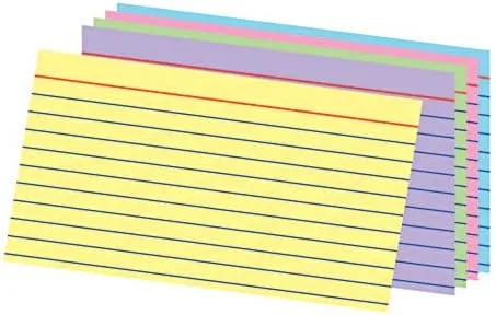 Office Depot® Brand Ruled Rainbow Index Cards, 3" x 5", Assorted Colors, Pack Of 100