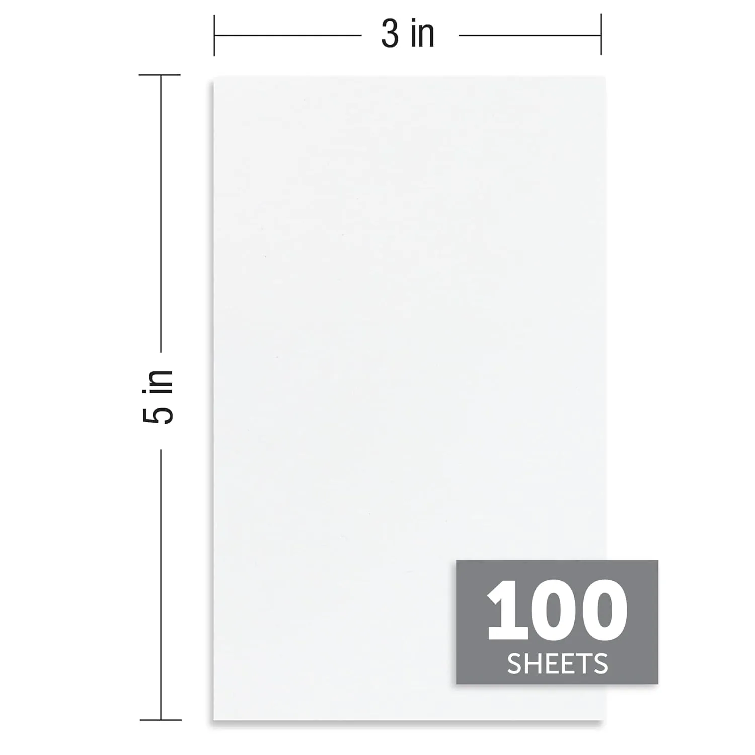 Office Depot Scratch Pads, 3in x 5in, Unruled, Glued Tops, 100 Sheets, Pack of 12