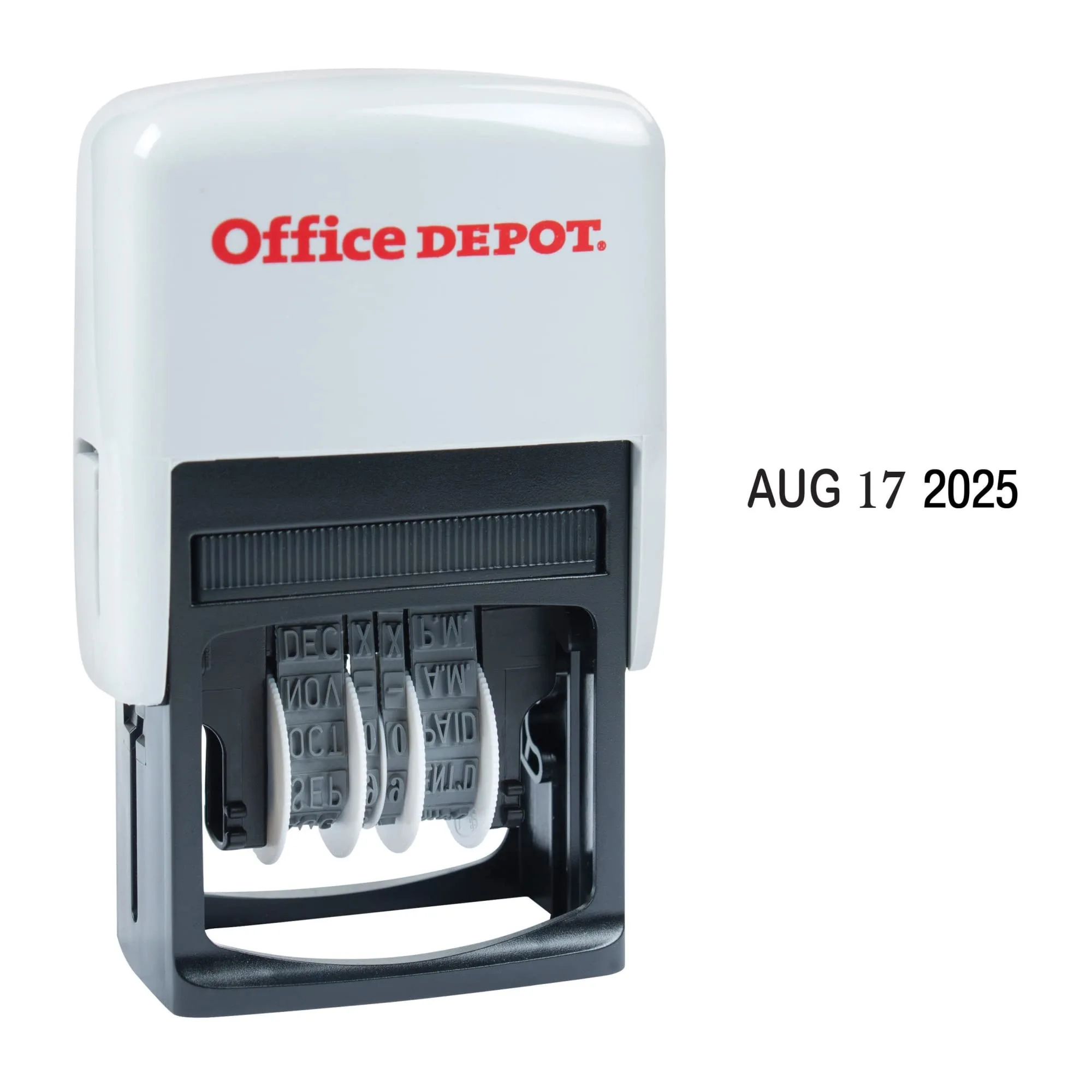 Office Depot Self-Inking Date Stamp with Extra Pad - Black Ink
