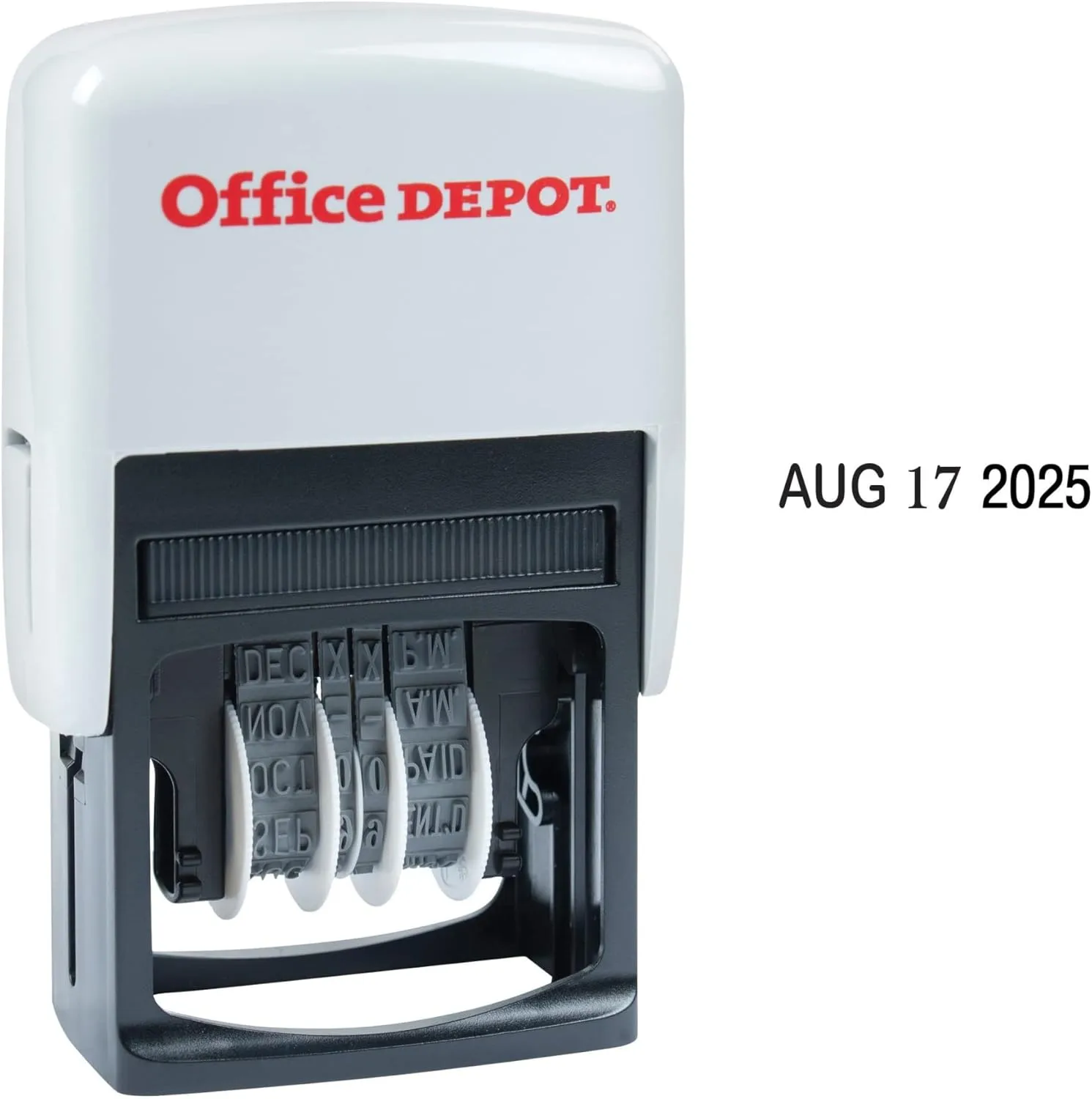 Office Depot Self-Inking Date Stamp with Extra Pad - Black Ink