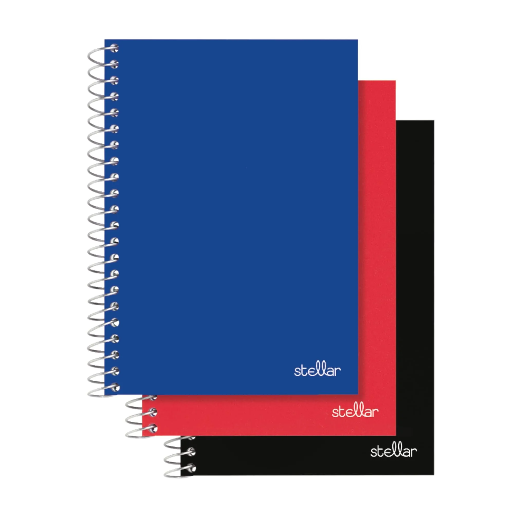 Office Depot Brand Stellar Poly Notebook, 4-1/2in x 7in, 1 Subject, College Ruled, 100 Sheets, Assorted Colors, Pack Of 3 Notebooks