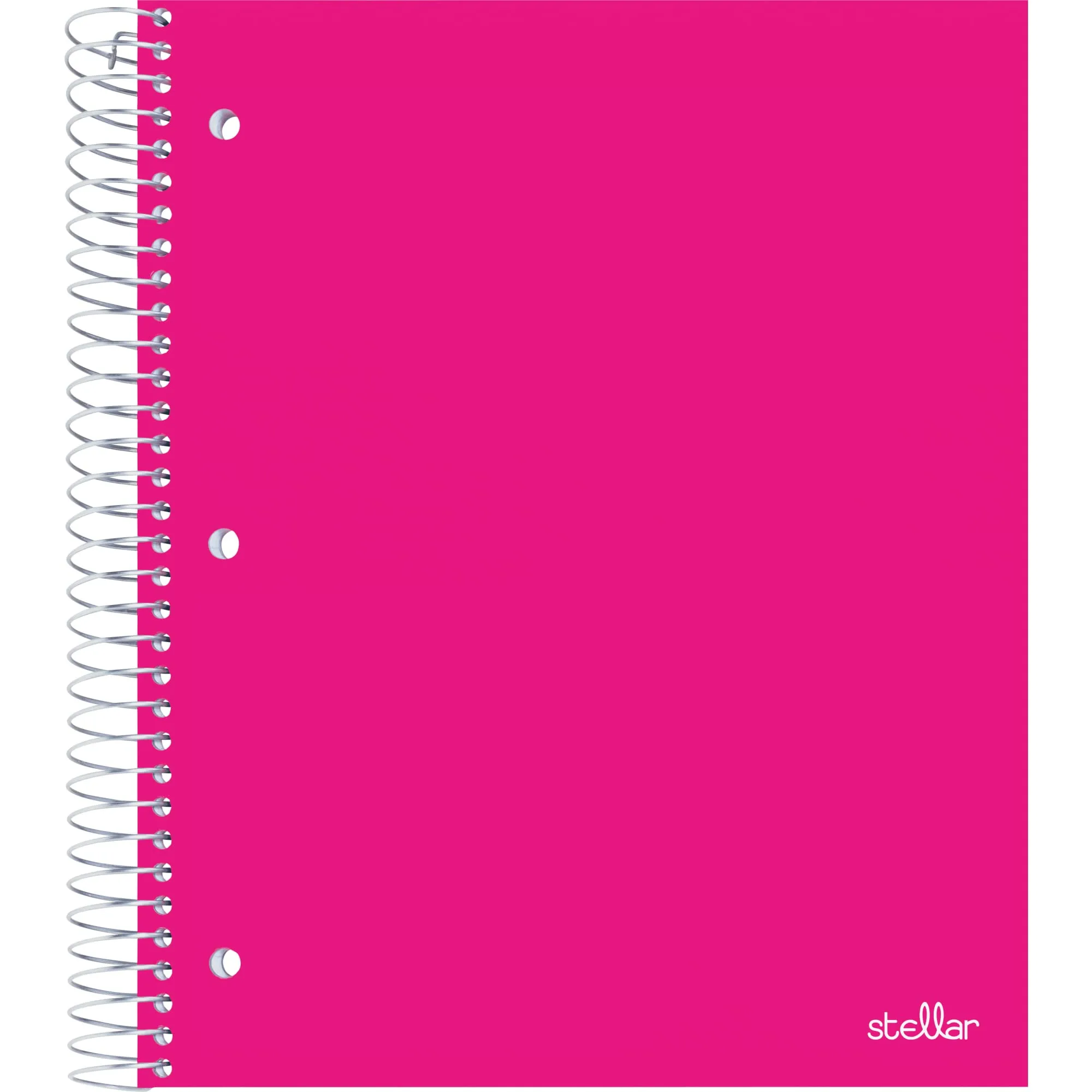 Office Depot® Brand Stellar Poly Notebook, 8-1/2" x 11", 3 Subject, College Ruled, 150 Sheets, Pink