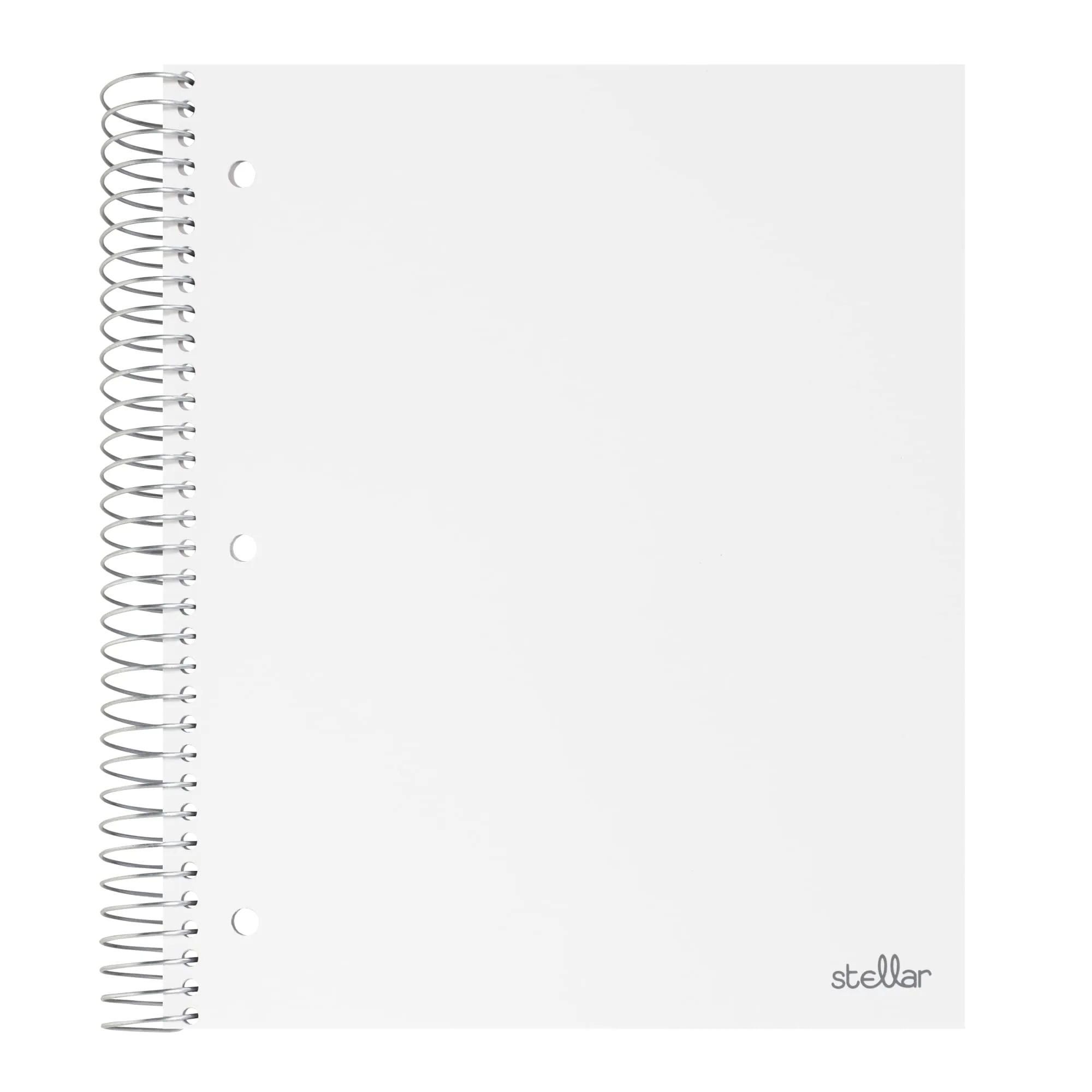 Office Depot® Brand Stellar Poly Notebook, 8 1/2" x 11", 3 Subject, College Ruled, 300 Pages (150 Sheets), White