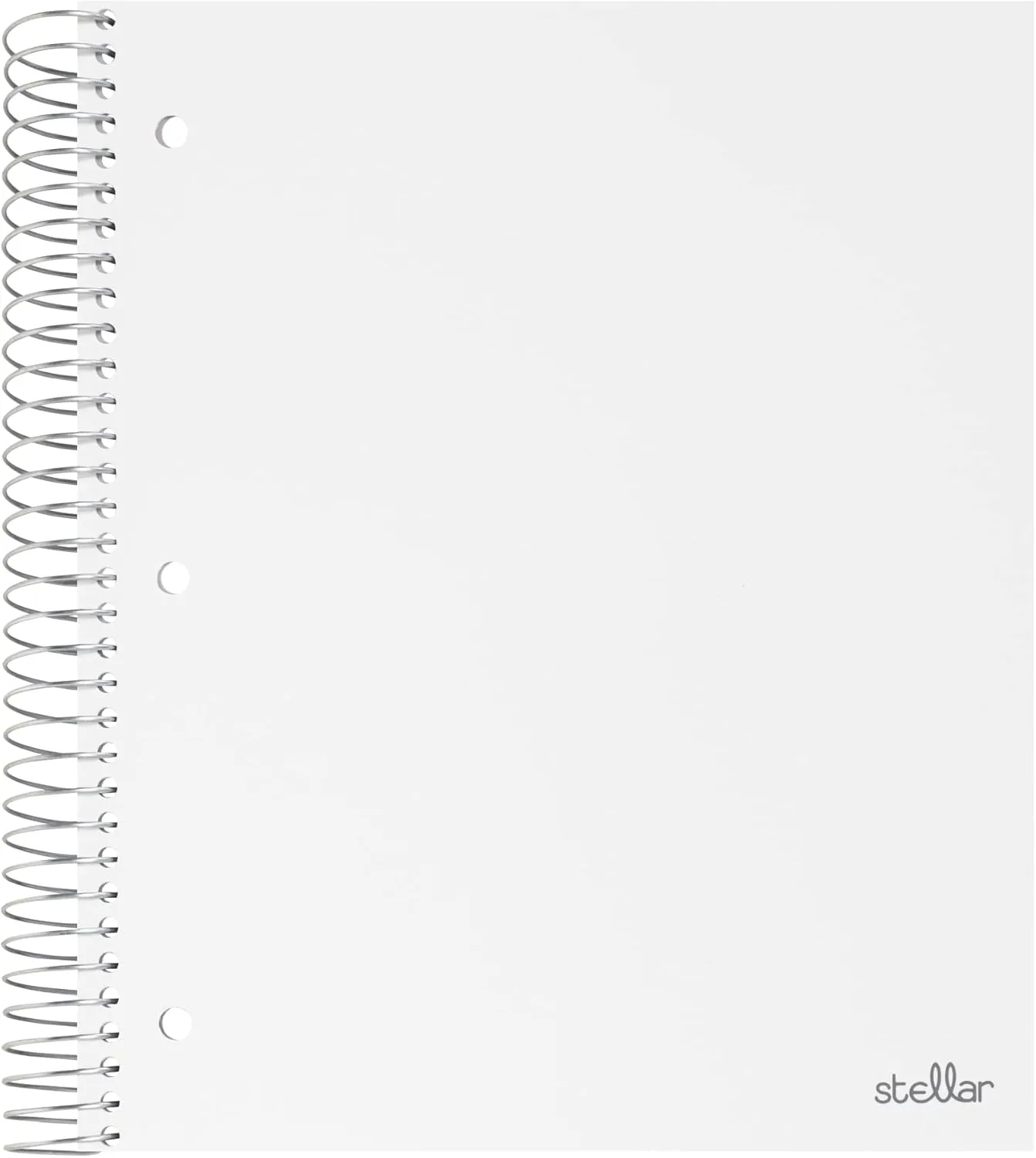 Office Depot® Brand Stellar Poly Notebook, 8 1/2" x 11", 3 Subject, College Ruled, 300 Pages (150 Sheets), White