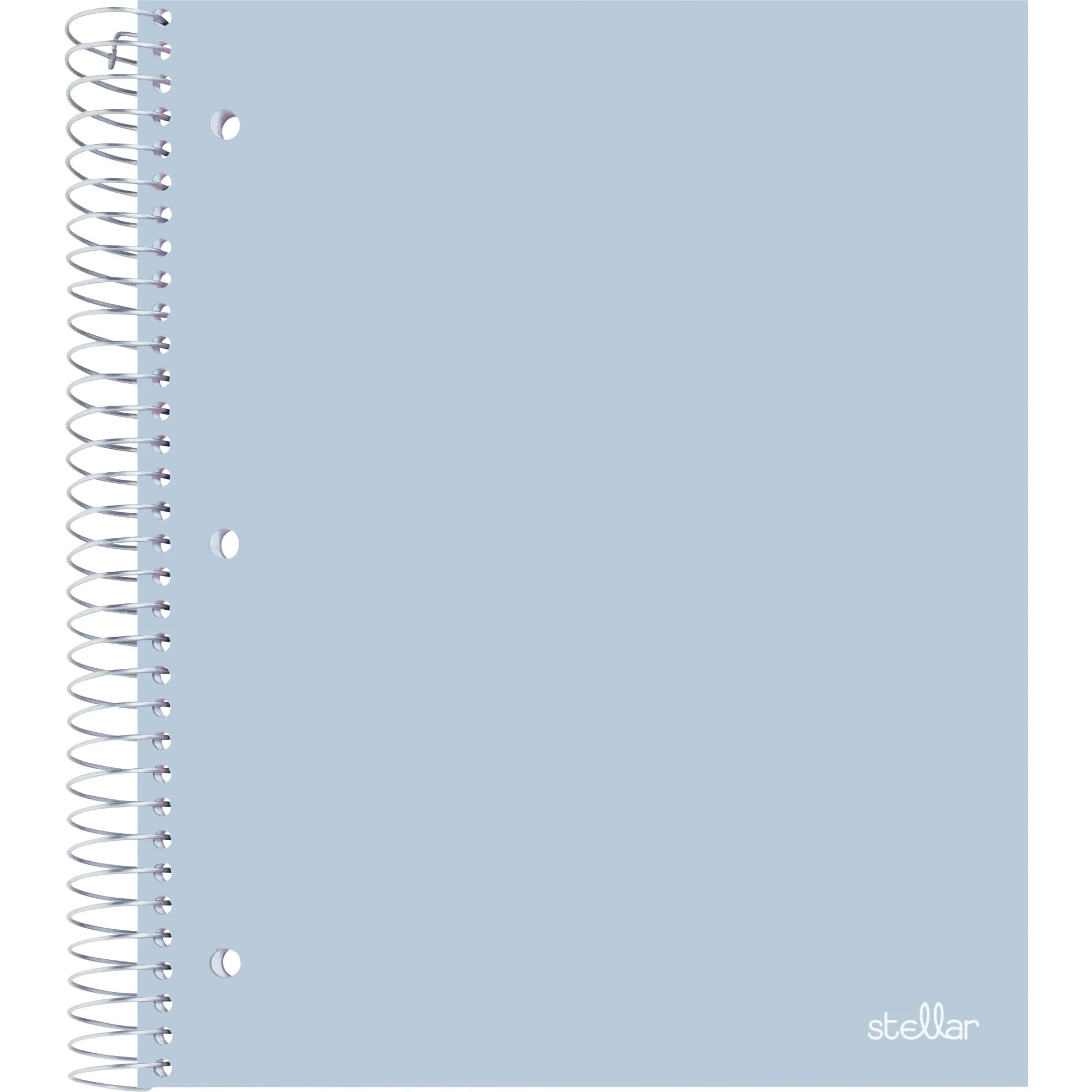 Office Depot Stellar Poly Notebook, 8.5 x 11, 5-Subject, College Ruled, 200 Sheets, Baby Blue