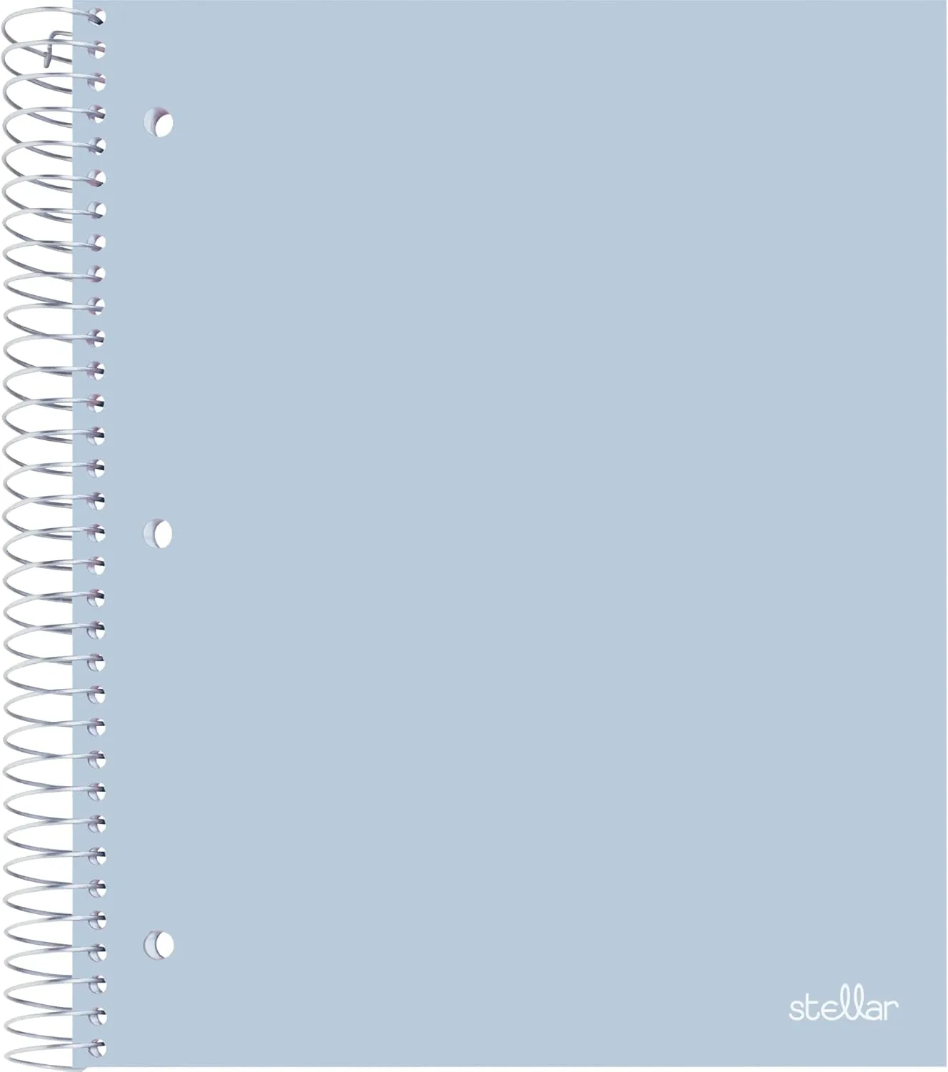 Office Depot Stellar Poly Notebook, 8.5 x 11, 5-Subject, College Ruled, 200 Sheets, Baby Blue