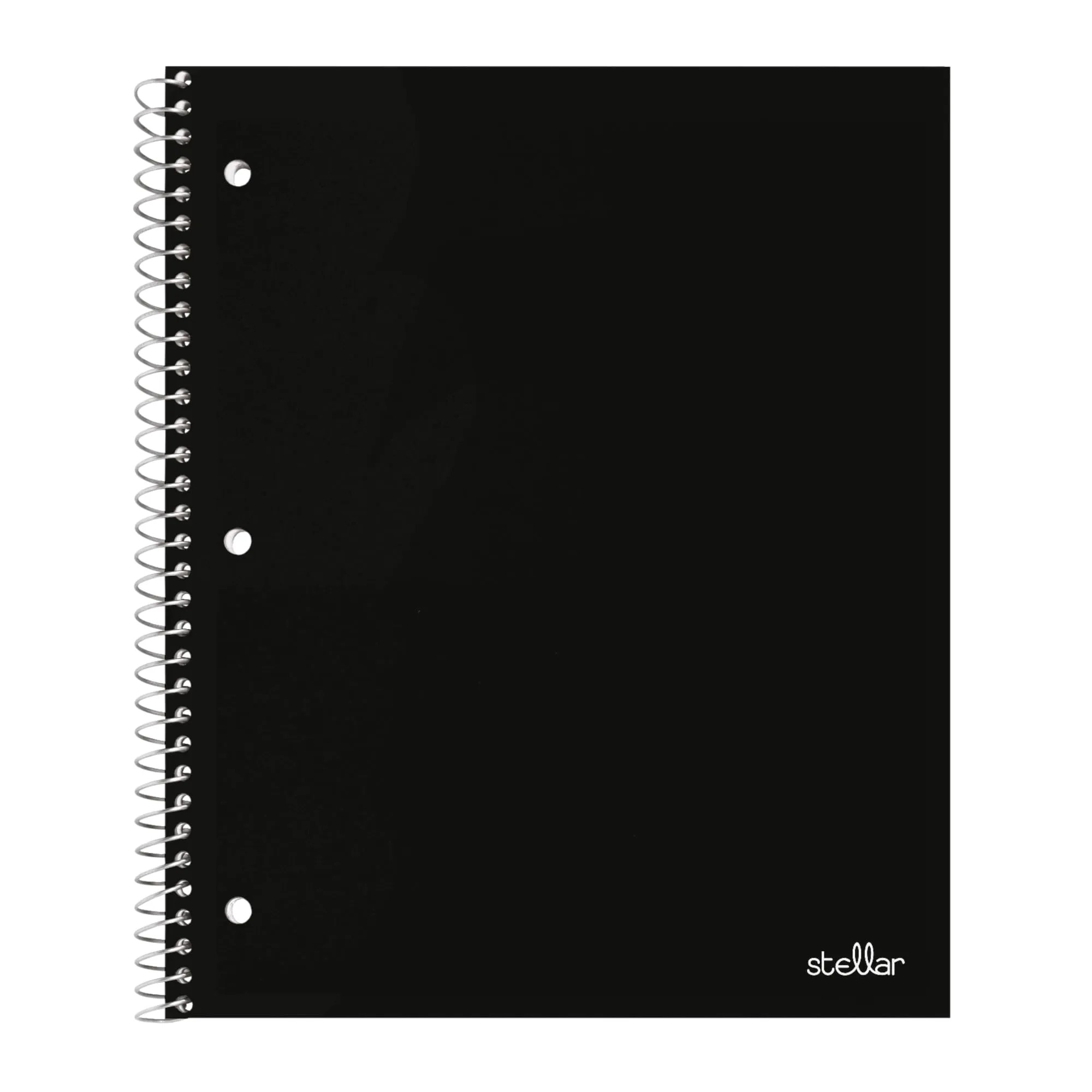 Office Depot® Brand Stellar Poly Notebook, 8-1/2" x 11", 1 Subject, College Ruled, 100 Sheets, Black