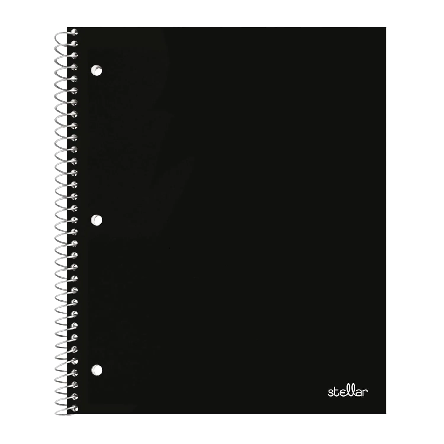 Office Depot® Brand Stellar Poly Notebook, 8-1/2" x 11", 1 Subject, College Ruled, 100 Sheets, Black