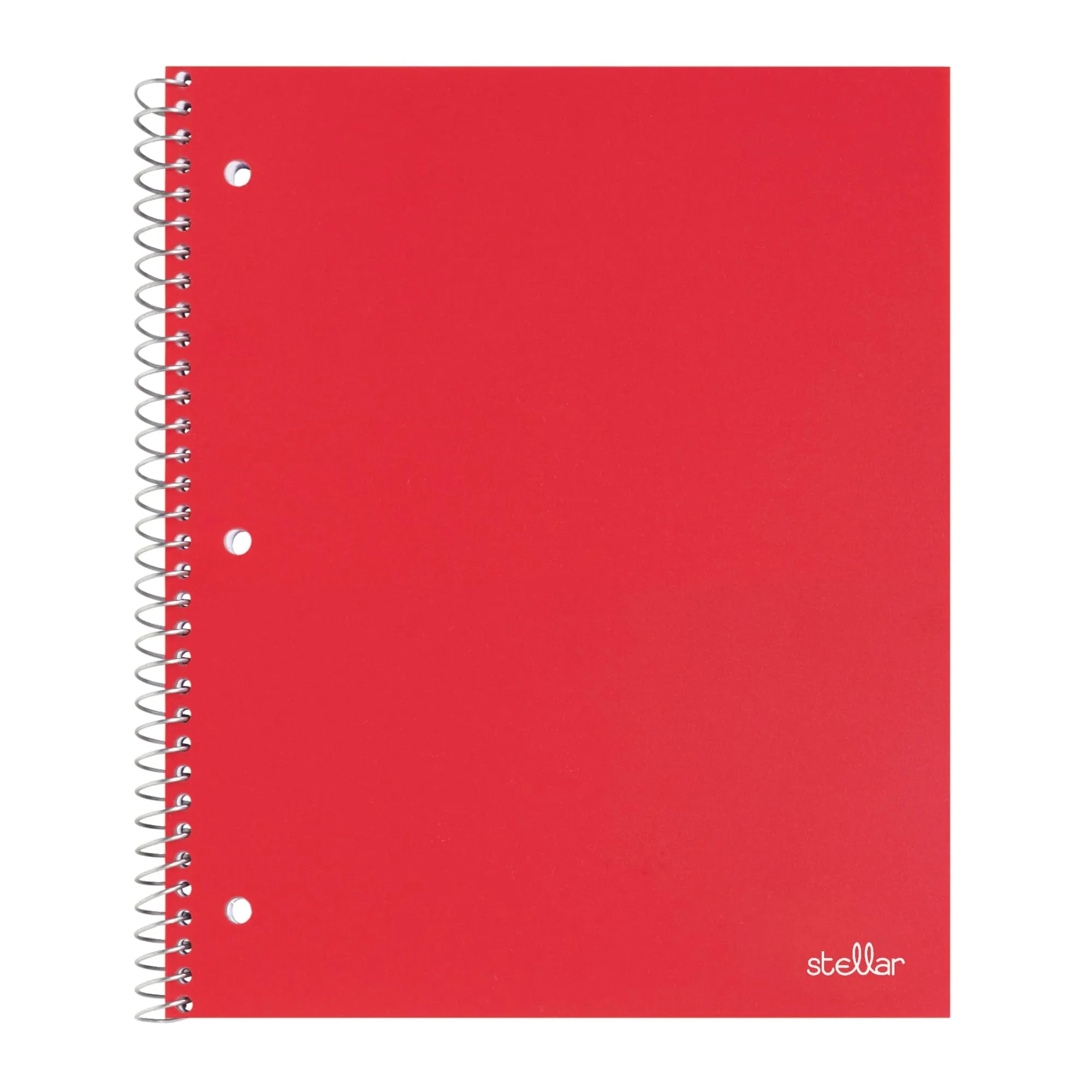 Office Depot® Brand Stellar Poly Notebook, 8-1/2" x 11", 1 Subject, College Ruled, 100 Sheet, Red