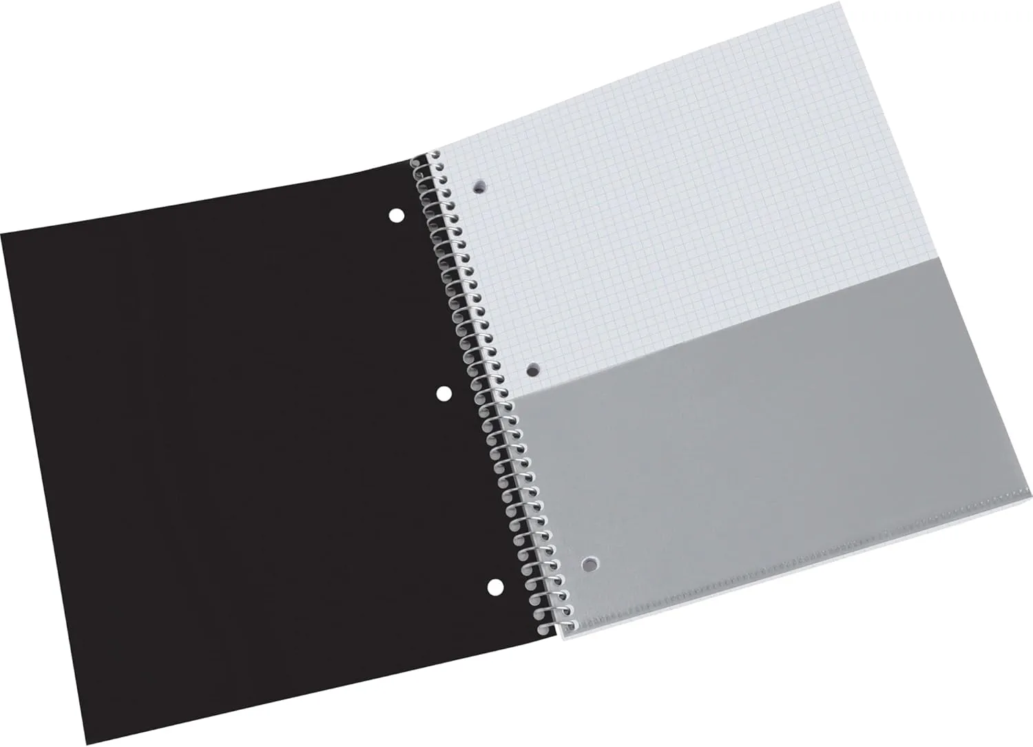 Office Depot® Brand Stellar Poly Notebook, 8-1/2" x 11", 1 Subject, Quadrille Ruled, 100 Sheets, Black