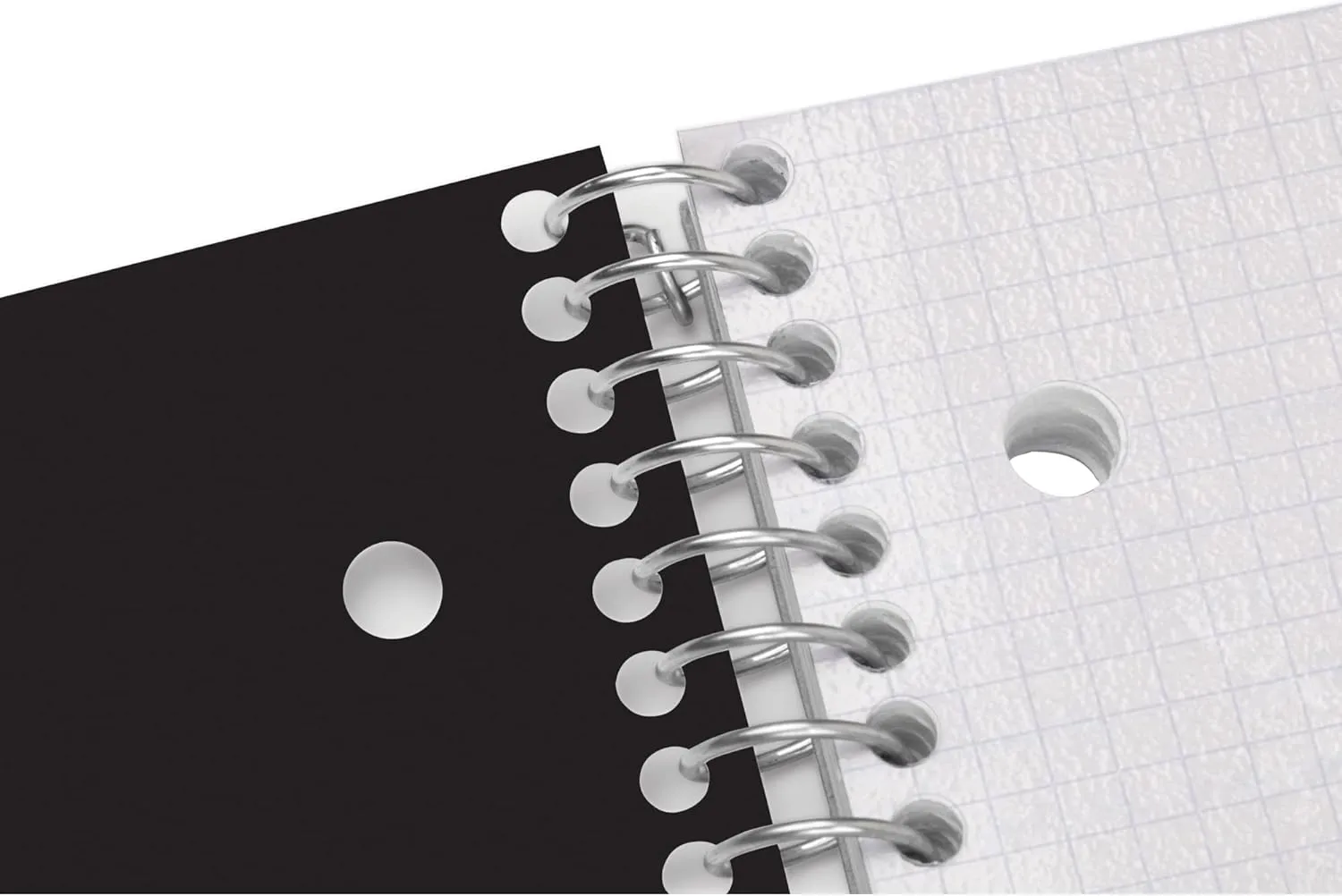 Office Depot® Brand Stellar Poly Notebook, 8-1/2" x 11", 1 Subject, Quadrille Ruled, 100 Sheets, Black