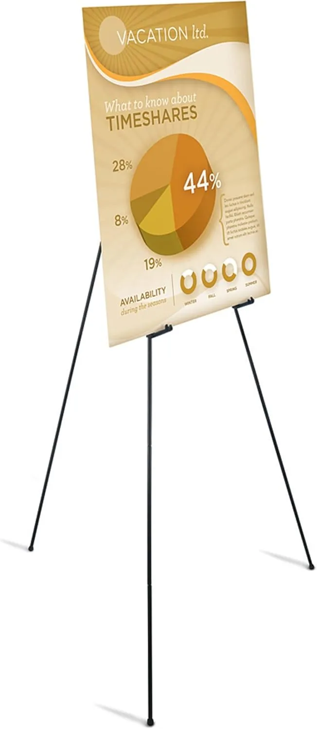 Office Depot Instant Display Easel, Table Top, Black