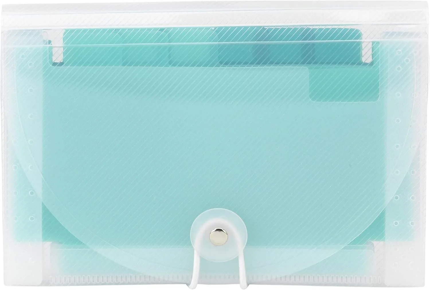 Office Depot® Brand Plastic Polypropylene Accordion Expanding File, 13 Pocket, Expansion 6" , Nonstandard size, Teal, Pack of 1