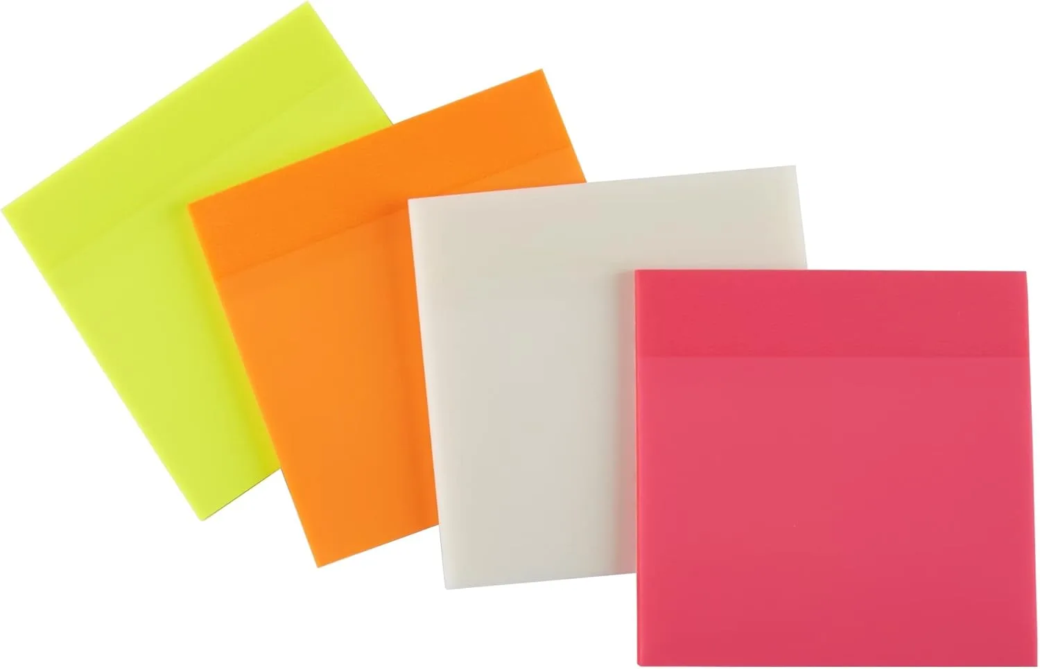 Office Depot® Brand Translucent Sticky Notes, With Storage Tray, 3" x 3", Assorted Colors, 50 Notes Per Pad, Pack Of 12