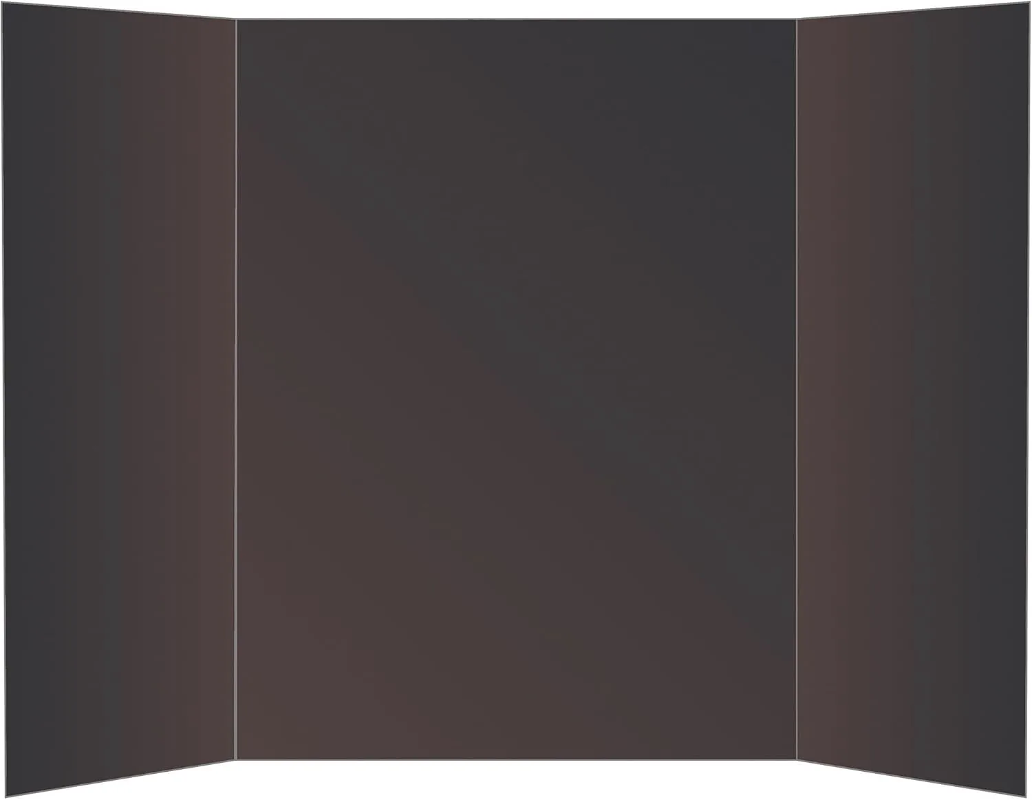 Office Depot 72% Recycled Tri-Fold Corrugate Display Board, 36 x 48 in, Black