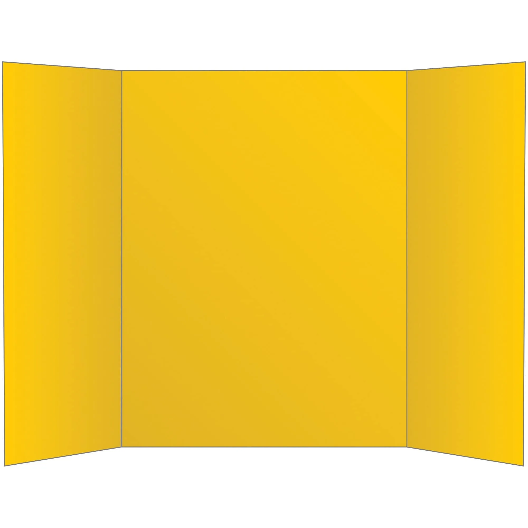 Office Depot 72% Recycled Tri-Fold Corrugate Display Board, 36in. x 48in., Yellow, 26994