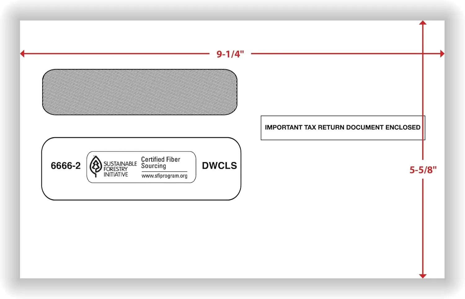 Office Depot® Brand Double-Window Self-Seal Envelopes For W-2 Tax Forms, 9 1/4" x 5 5/8", White, Pack Of 25 Envelopes