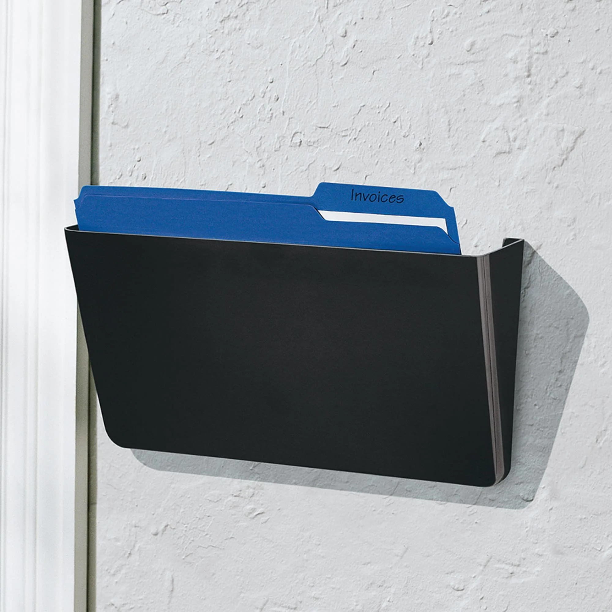 Office Depot Single Wall Pocket, Letter Size, Black