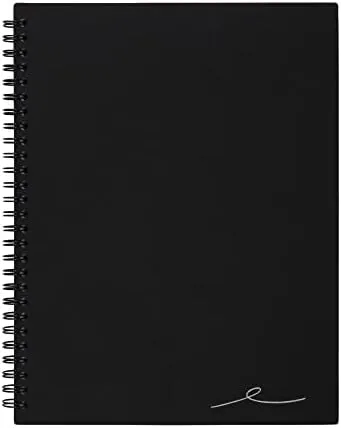 Office Depot Wirebound Notebook, 7 1/4in x 9 1/2in, 1 Subject, Narrow Ruled, 160 Pages (80 Sheets), Black, ODUS1402-026