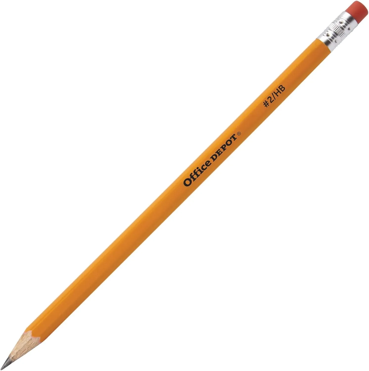 Office Depot® Brand Wood Pencils, #2 HB Medium Lead, Yellow, 12 Pencils Per Pack, Set of 6 Packs