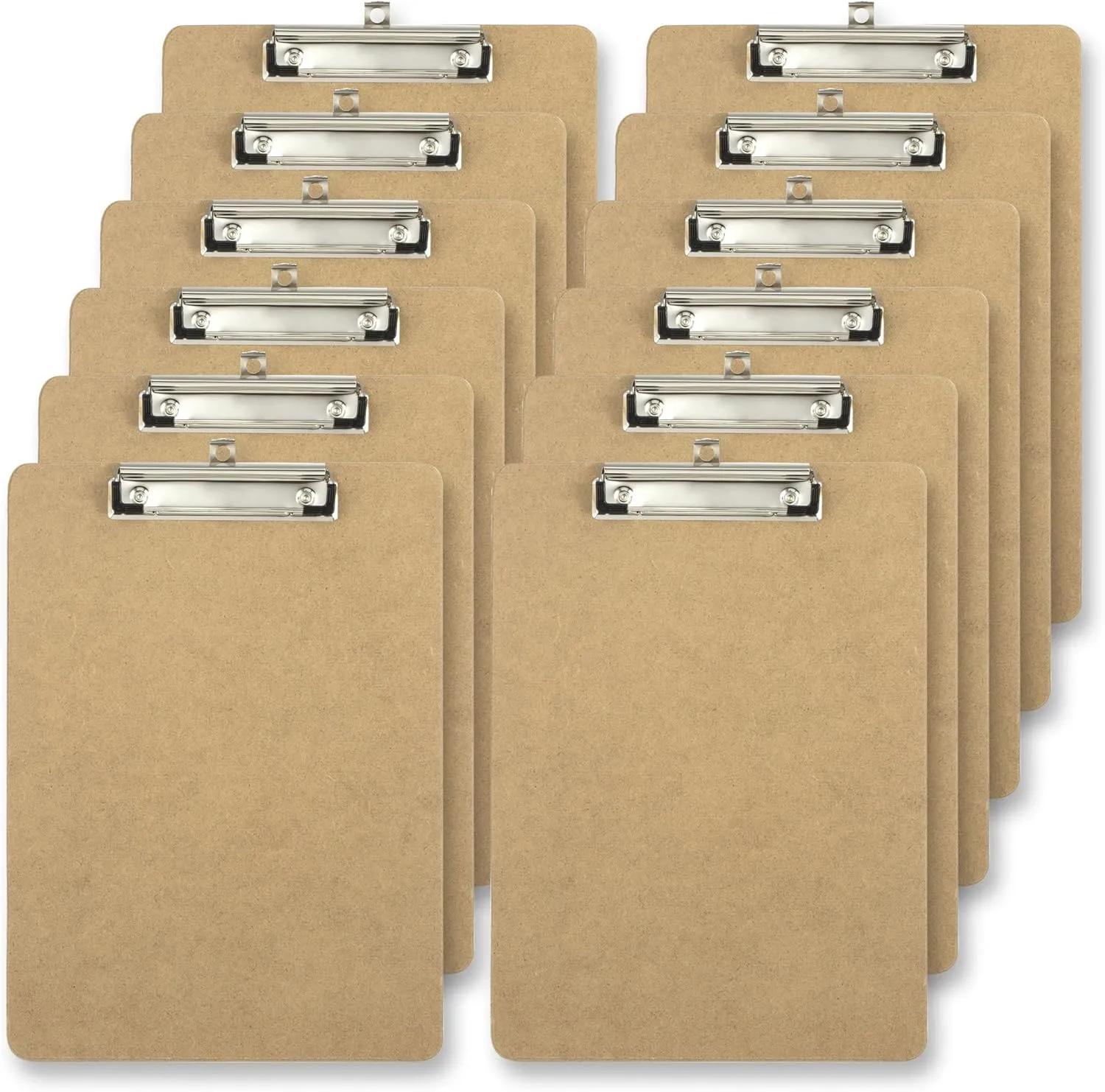 Office Depot® Brand Wood Clipboards, 9" x 12-1/2", 100% Recycled Wood, Light Brown, Pack Of 12 Clipboards