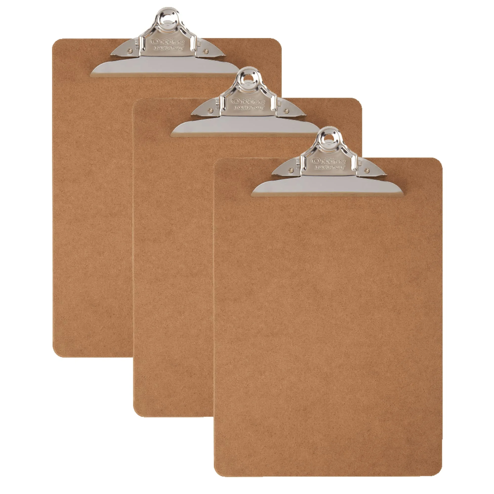 Office Depot Wood Clipboards, Letter Size 9 in x 12-1/2 in, 100% Recycled, Pack of 3