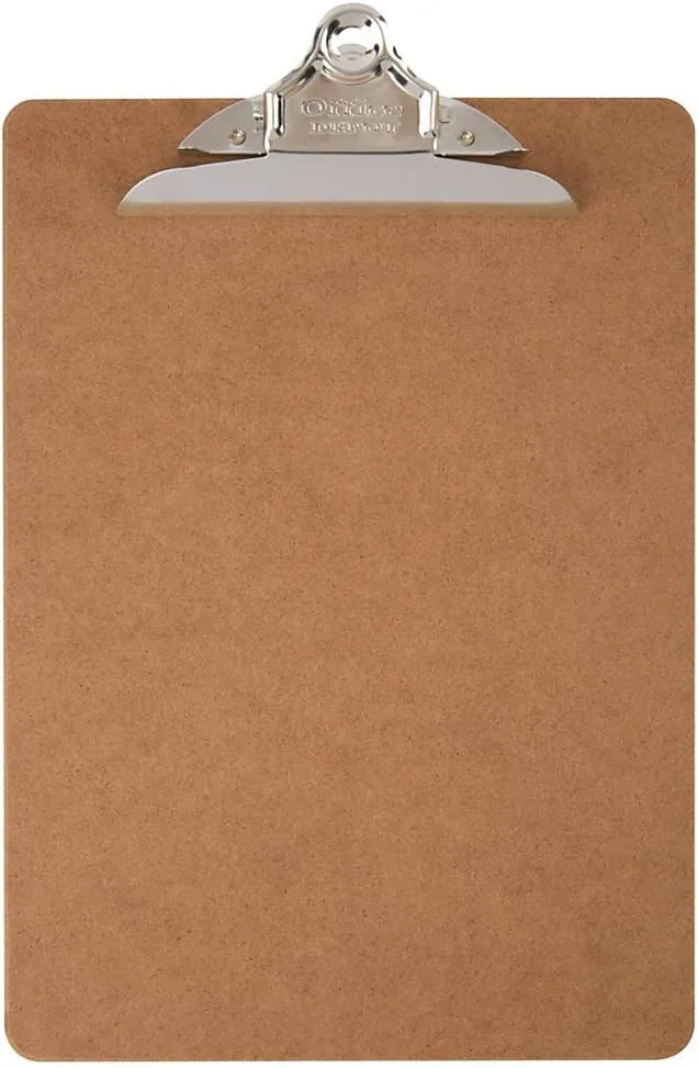 Office Depot Wood Clipboards, Letter Size 9 in x 12-1/2 in, 100% Recycled, Pack of 3